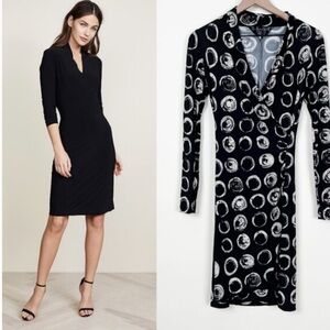 Norma Kamali Kulture Bottle Bottoms Print Minimalist Work Office Midi Dress